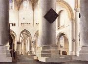 Pieter Saenredam THe Interior of the Grote Kerk,Haarlem oil on canvas